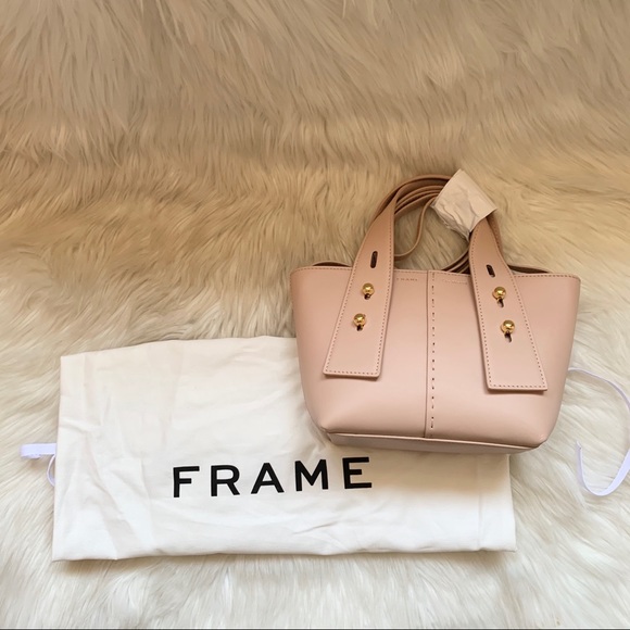 New! FRAME Les Second Crossbody Pink Tote Bag - Picture 2 of 8